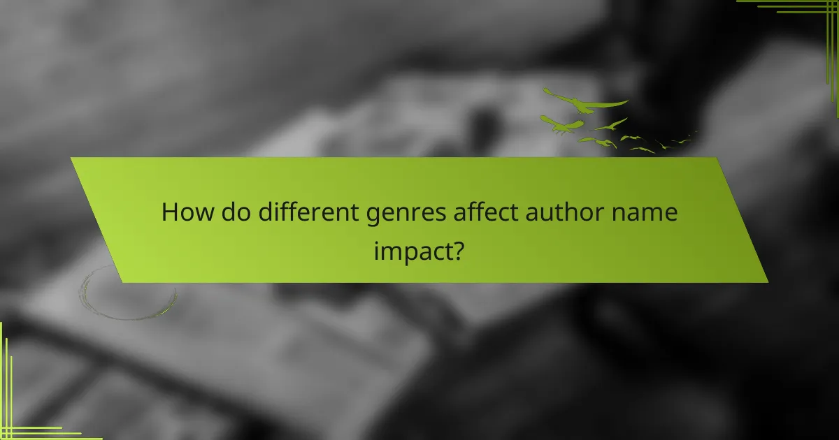 How do different genres affect author name impact?